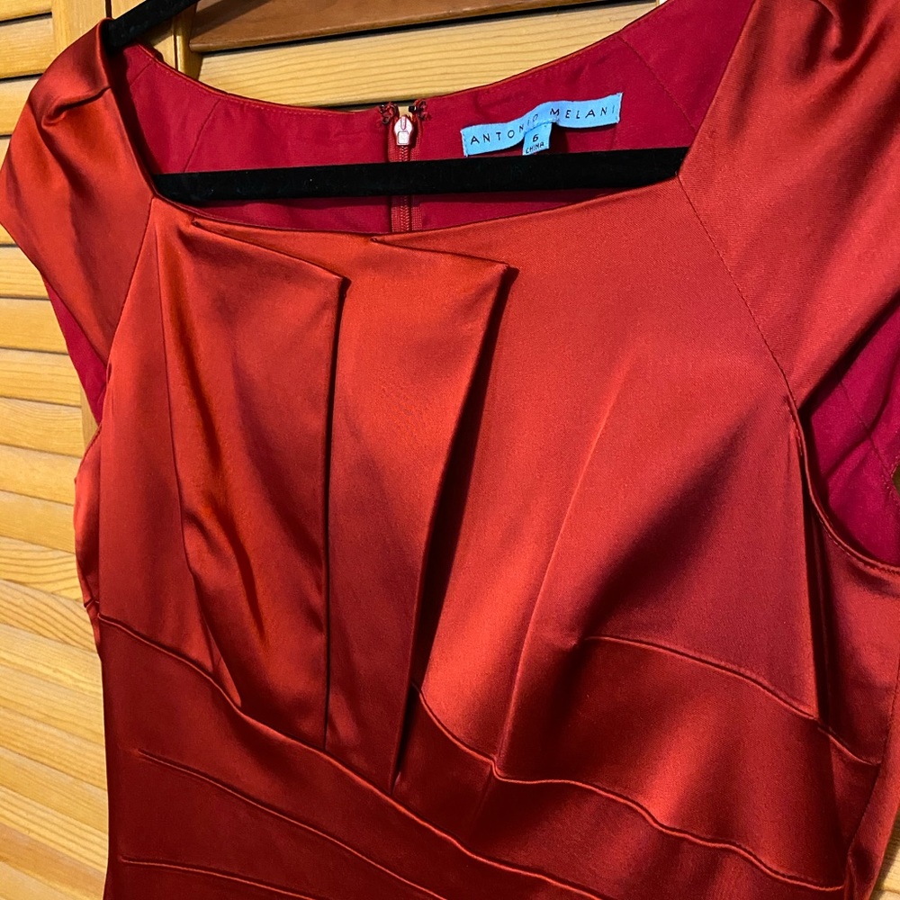Stunning Red Satin Dress